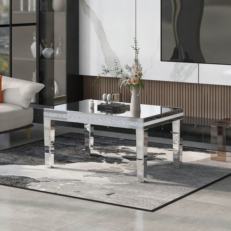 Mercer41 Maesen 4 Legs Mirrored Coffee Table & Reviews | Wayfair Mercer41 Maesen 4 Legs Mirrored Coffee Table & Reviews | Wayfair